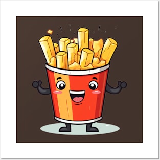 Cute French Fries T-Shirt Posters and Art